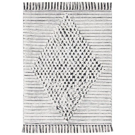 Safavieh 4 x 6 ft. Vermont Flat Weave Rectangle Area Rug Ivory & Black VRM502A-4